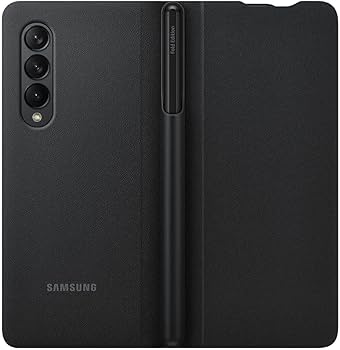 Galaxy - Galaxy Flip Cover With Pen カバー Z Fold3用 Official Samsung Galaxy Z Fold 3 Wallet Case With S Pen - Black